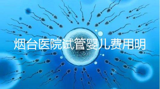 煙臺(tái)醫(yī)院試管嬰兒費(fèi)用明細(xì),各流程都要花多少錢(qián)心中有數(shù)