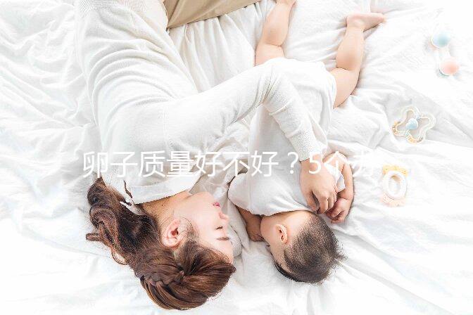 卵子質量好不好？5個辦法就能知道