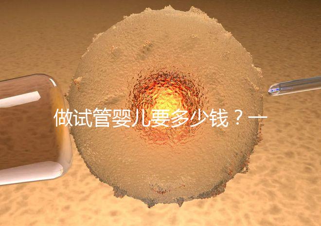 做試管嬰兒要多少錢？一起算筆經濟賬