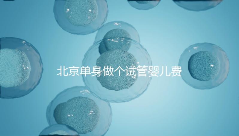 北京單身做個試管嬰兒費用大概要多少？