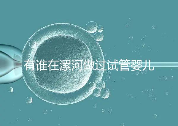 有誰在漯河做過試管嬰兒，具體費用及成功率是多少？