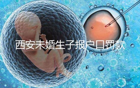 西安未婚生子報戶口罰款多少看這，內含再婚遷戶口流程